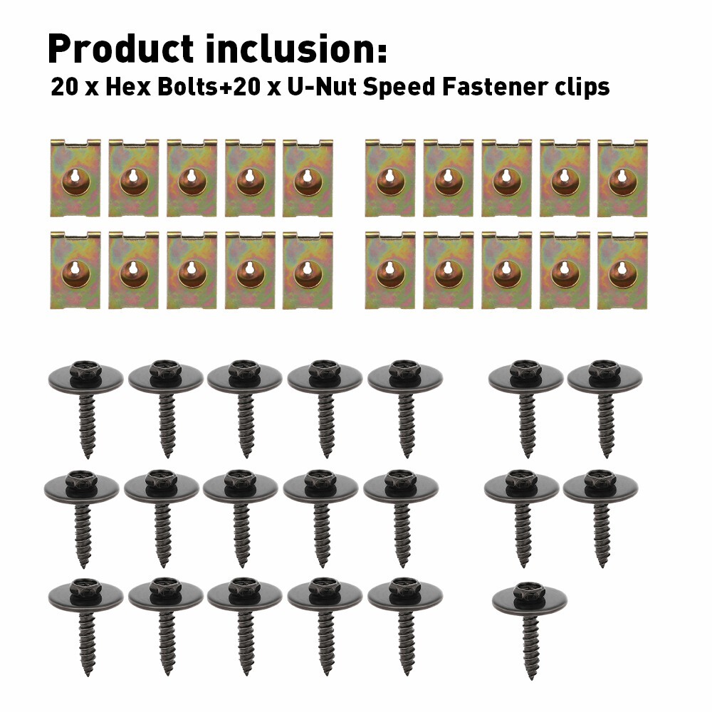 40Pcs For BMW Car Auto Engine Splash Shield Bumper Hardware Metal Accessories US