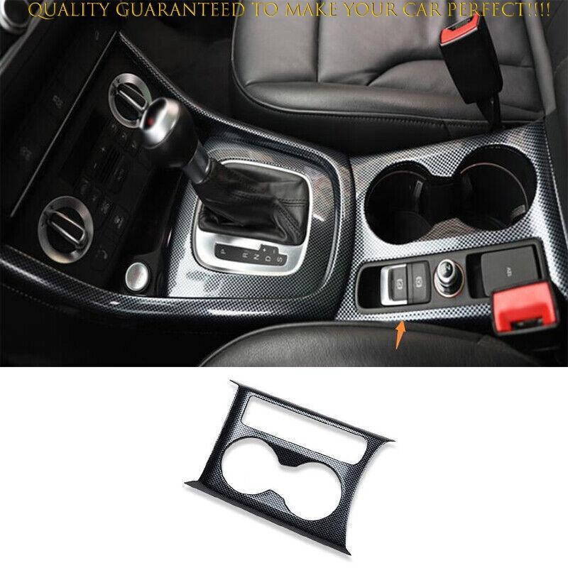 For Audi Q3 2013-2018 ABS Carbon Fiber Middle Console Drinking Glass Trim 1PCS