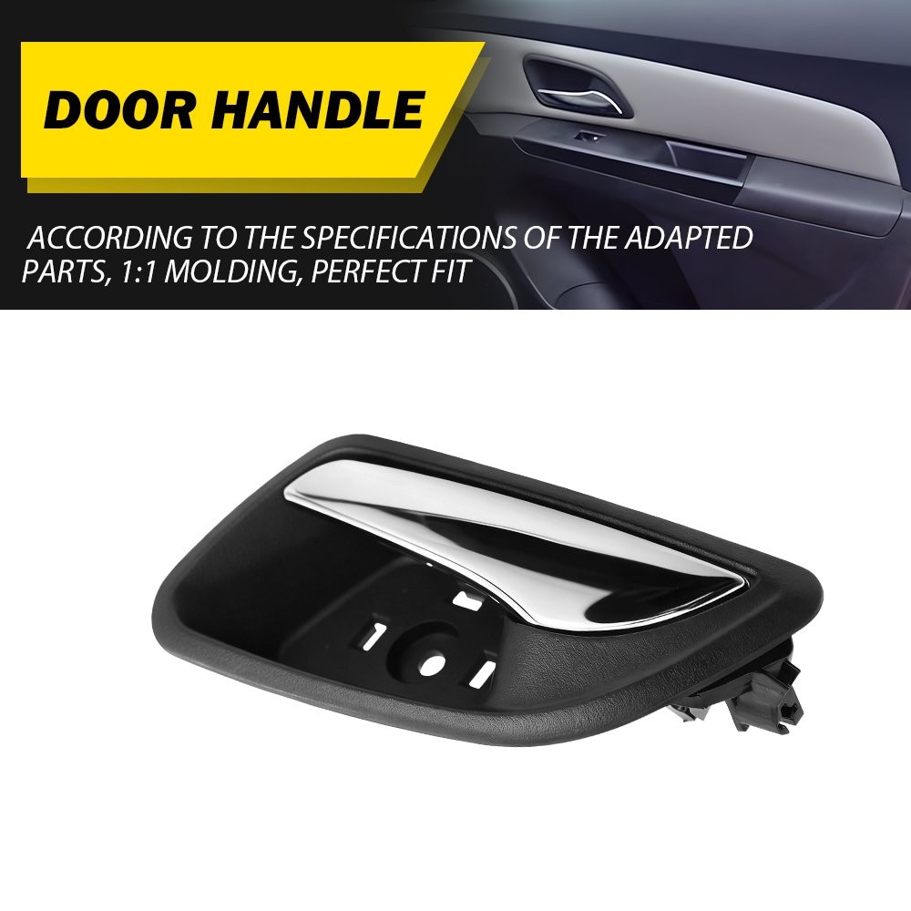 1-10X Interior Door Handle Chrome Black Fit 2011-15 Chevrolet Cruze Front/Rear K