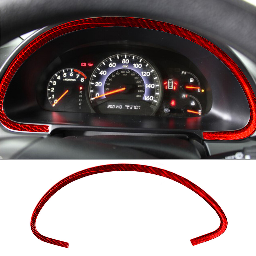 Red Carbon Fiber Interior Speedometer Cover Trim For Honda Odyssey 2005-2010