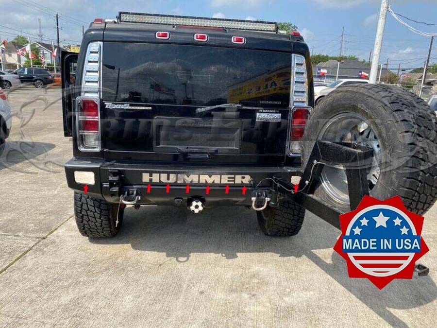 for:03-09 Hummer H2 Rear Bumper Letter Insert Sticker Accent Door Cover 8Pc