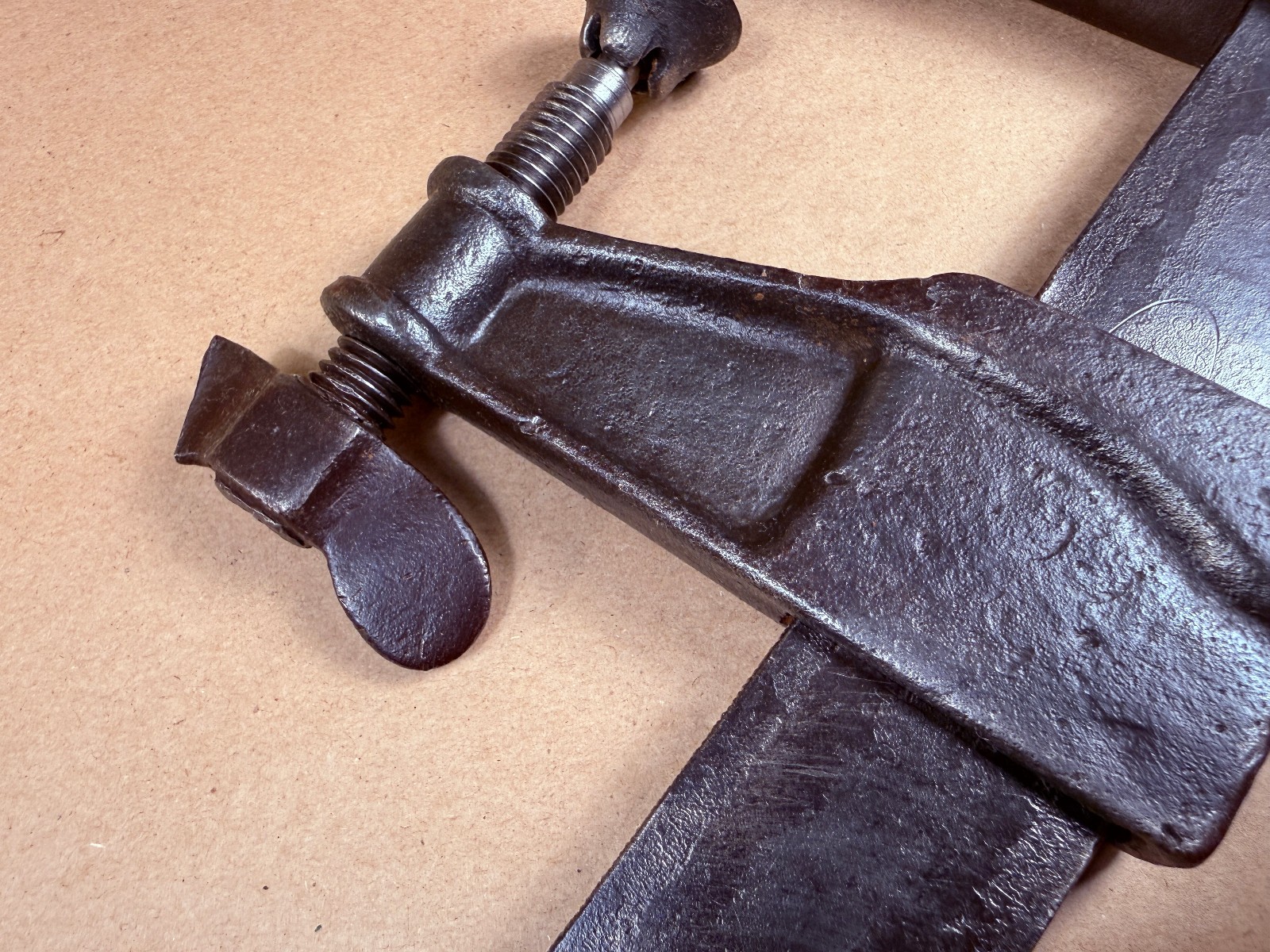VINTAGE TAYLOR NO.20 A/B SLIDING STEEL BAR CLAMP 3-1/2″ DEPTH – Opens 6-1/2″