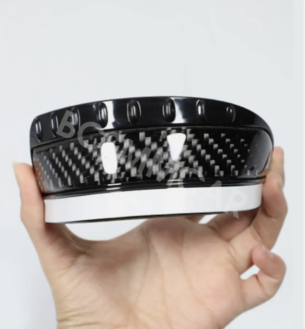 2pcs Car Rear View Side Mirror Rain Board Eyebrow Guard Sun Visor Carbon Fiber