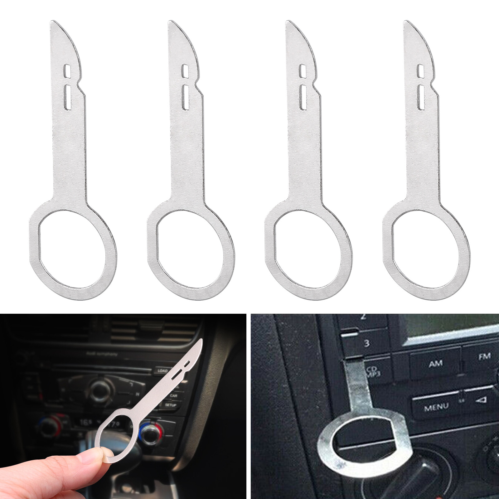 For Mercedes Benz Ford Volks 4PCS Car Stereo Radio Removal Release Tool Keys Set