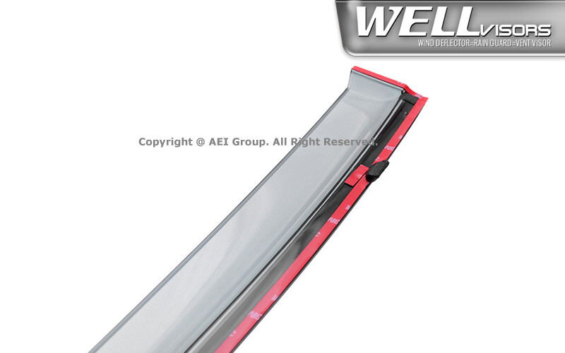 WELLvisors for Cadillac XTS SEDAN 13-19 Deflectors Window Side Visor Chrome