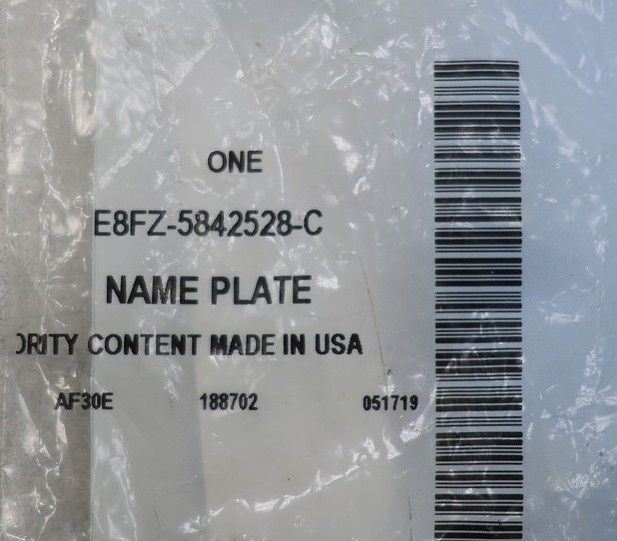 NEW OEM Ford Trunk Lid Blue Oval Emblem E8FZ-5842528-C Ford 1984-1996