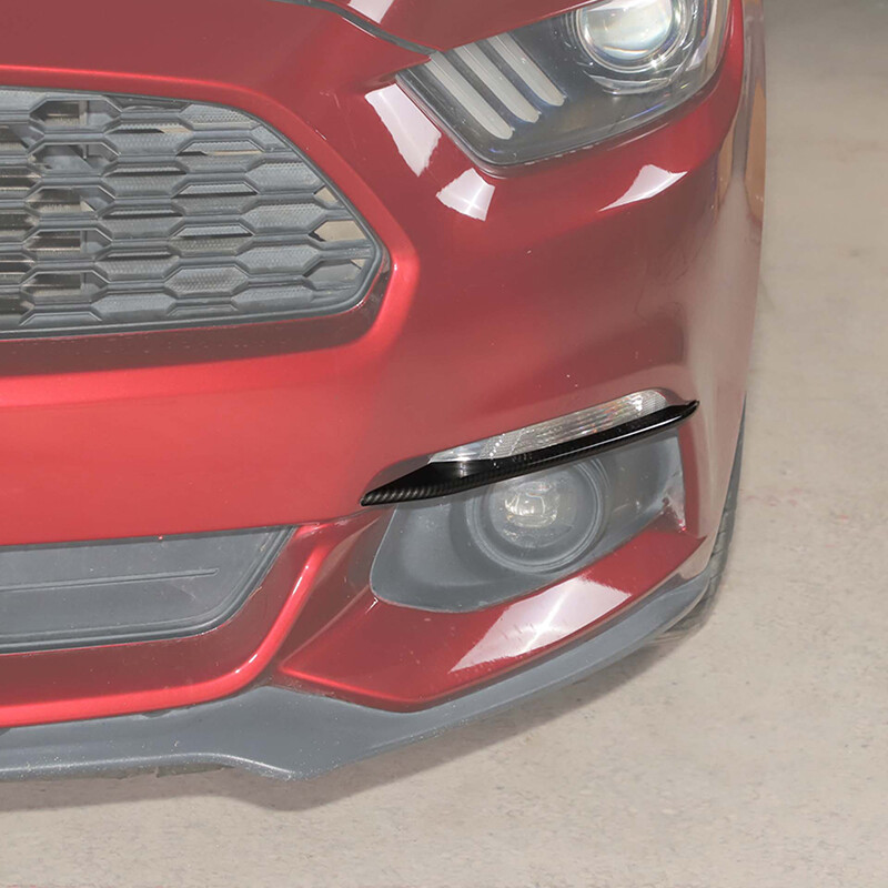 2pcs Front Eyebrow Fog Light Decors Front Lamp Cover Trim For Ford Mustang 2015+