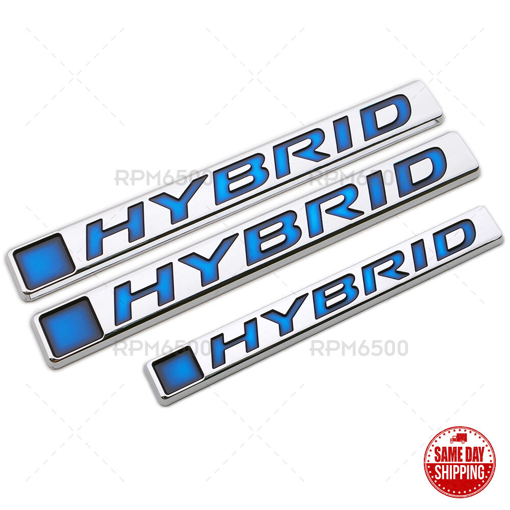 3x For Honda HYBRID Trunk Lid Fender Logo Badge Nameplate Emblem Sport OEM ABS
