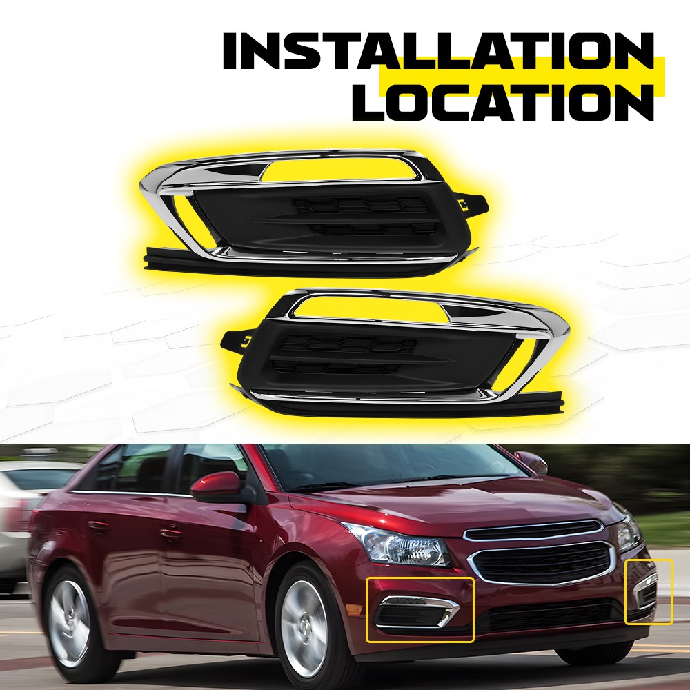 2x LH RH Front Fog Light Cover Set For Chevrolet Cruze 2015-16 94516100 94516102