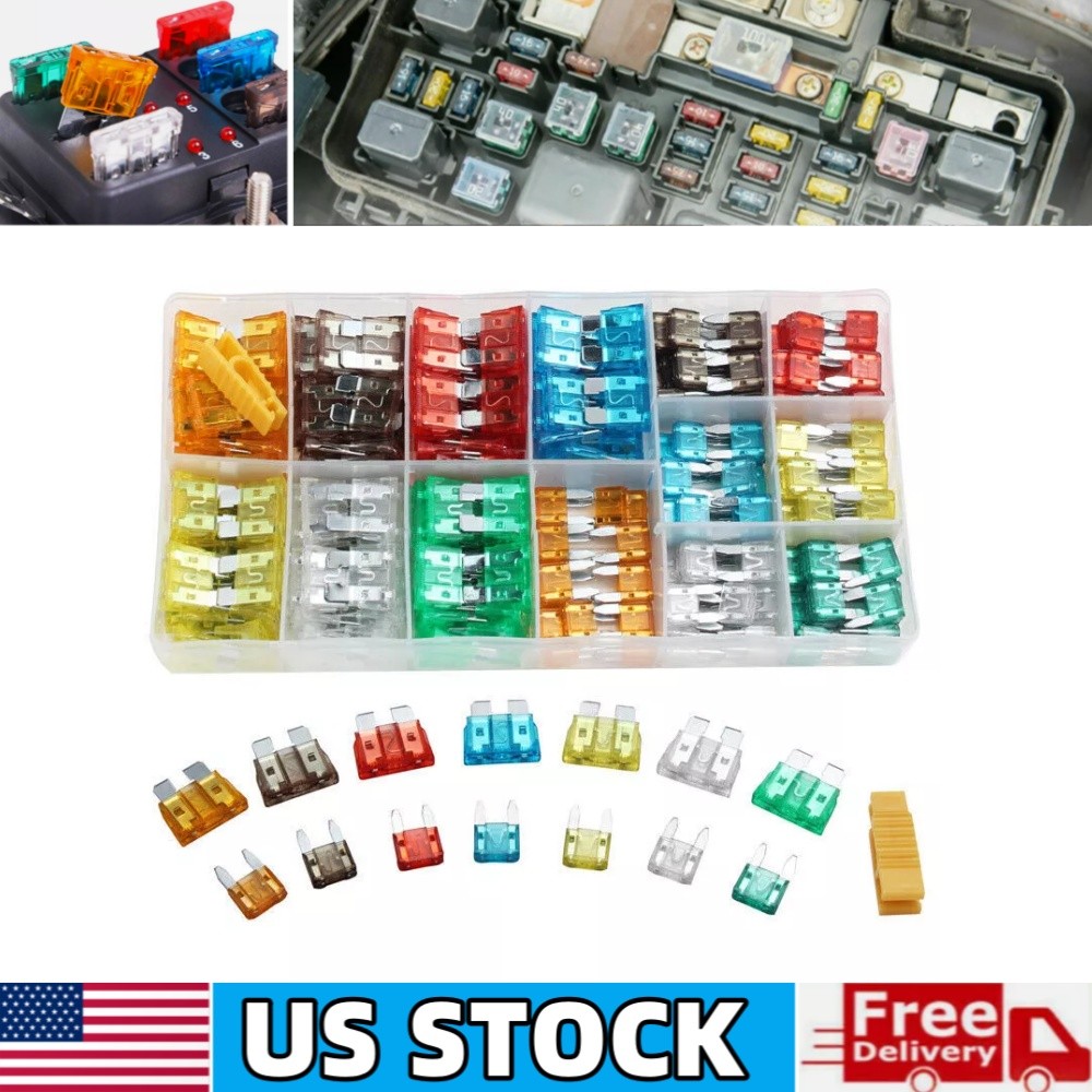 220Pcs Car Blade Fuse Assortment Assorted Kit for RV Truck Automotive Motorcycle