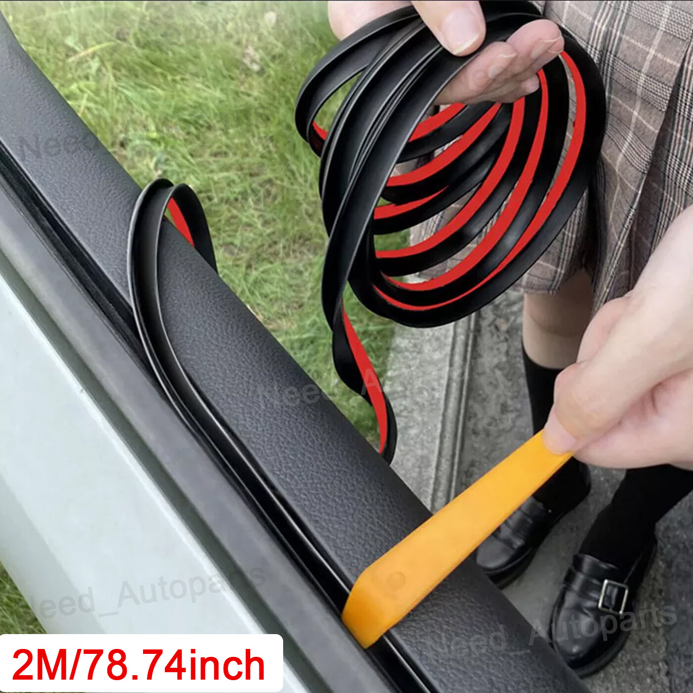 Car Door Rubber Weather Seal Hollow Strip Universal Weatherstrip D-shape