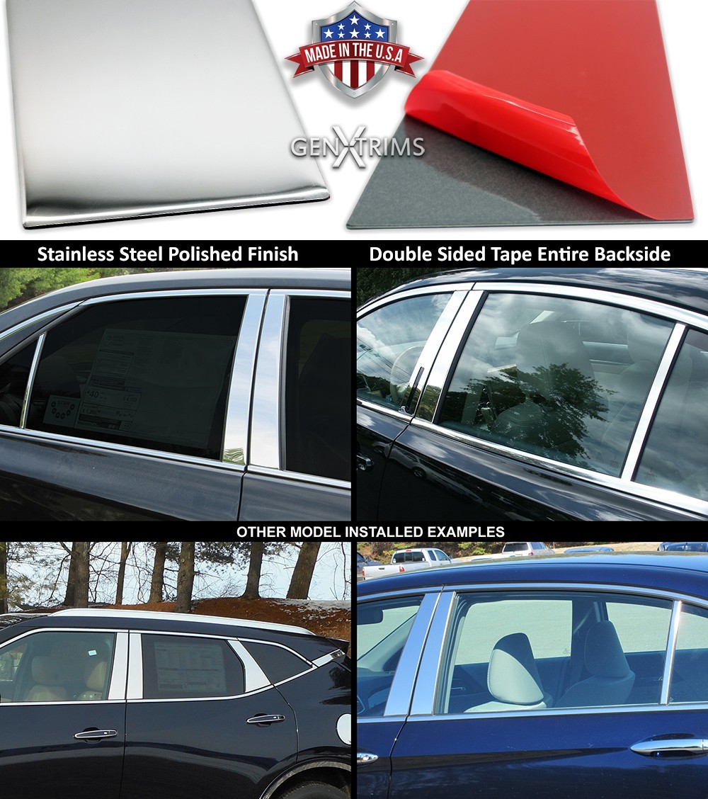 USA Made 304 Stainless Steel 6PC Pillar Post Trim 2014-2020 Acura RLX