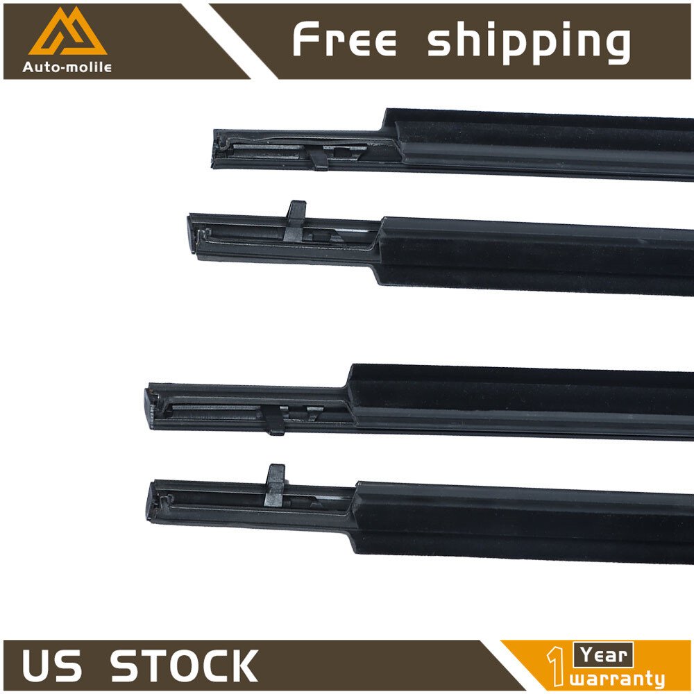 4Pcs Weatherstrip Seal Belts Window Moulding Trims For 2007-2011 Toyota Camry
