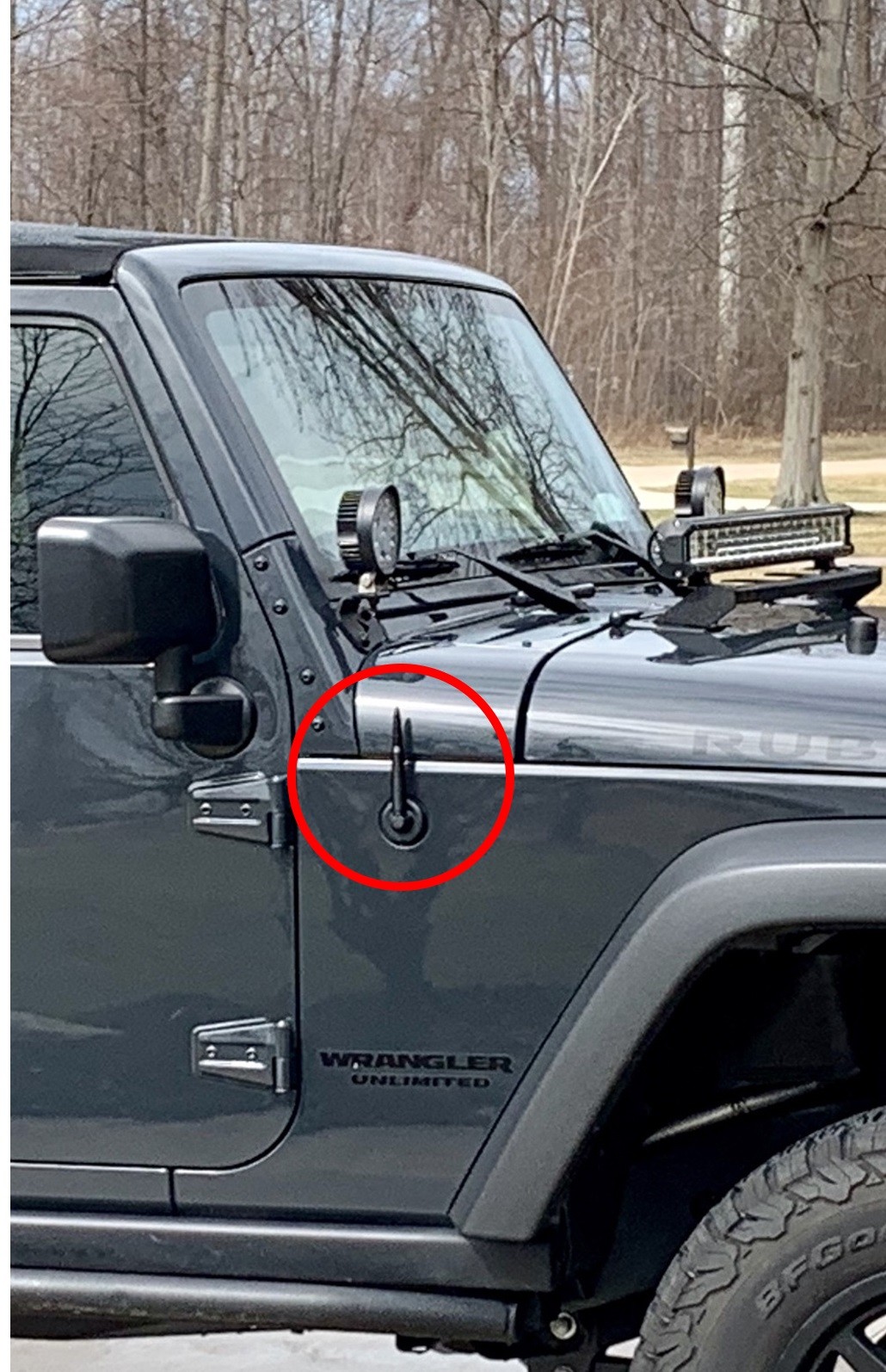 For 07-21 Jeep Wrangler Bullet Antenna 50Cal Bullet Antenna 5.3″ Car Accessories