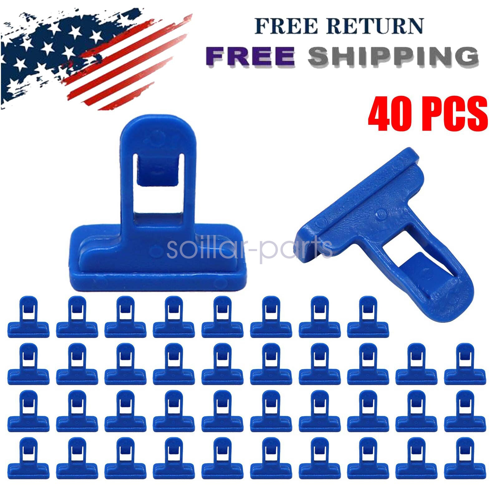 40 Pcs Replaces Bumper Moulding Clips Retainer Fastener 75392-0401 Fits TOYOTA