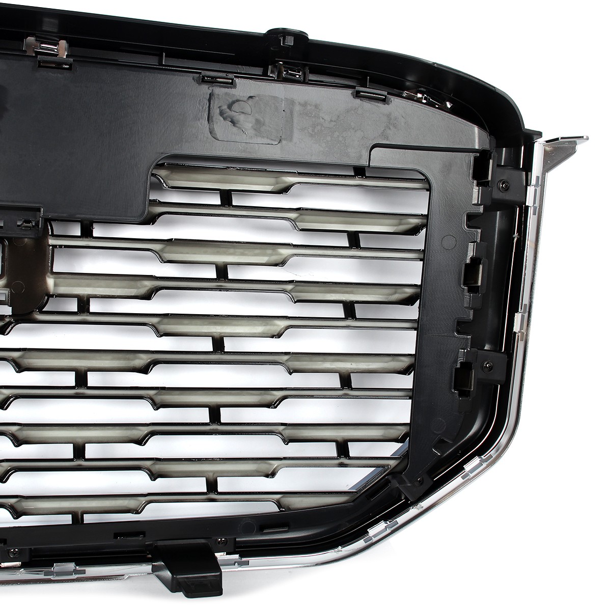 Chrome Black Front Upper Grille Mesh For GMC Yukon/ Yukon XL Denali Style 15-20