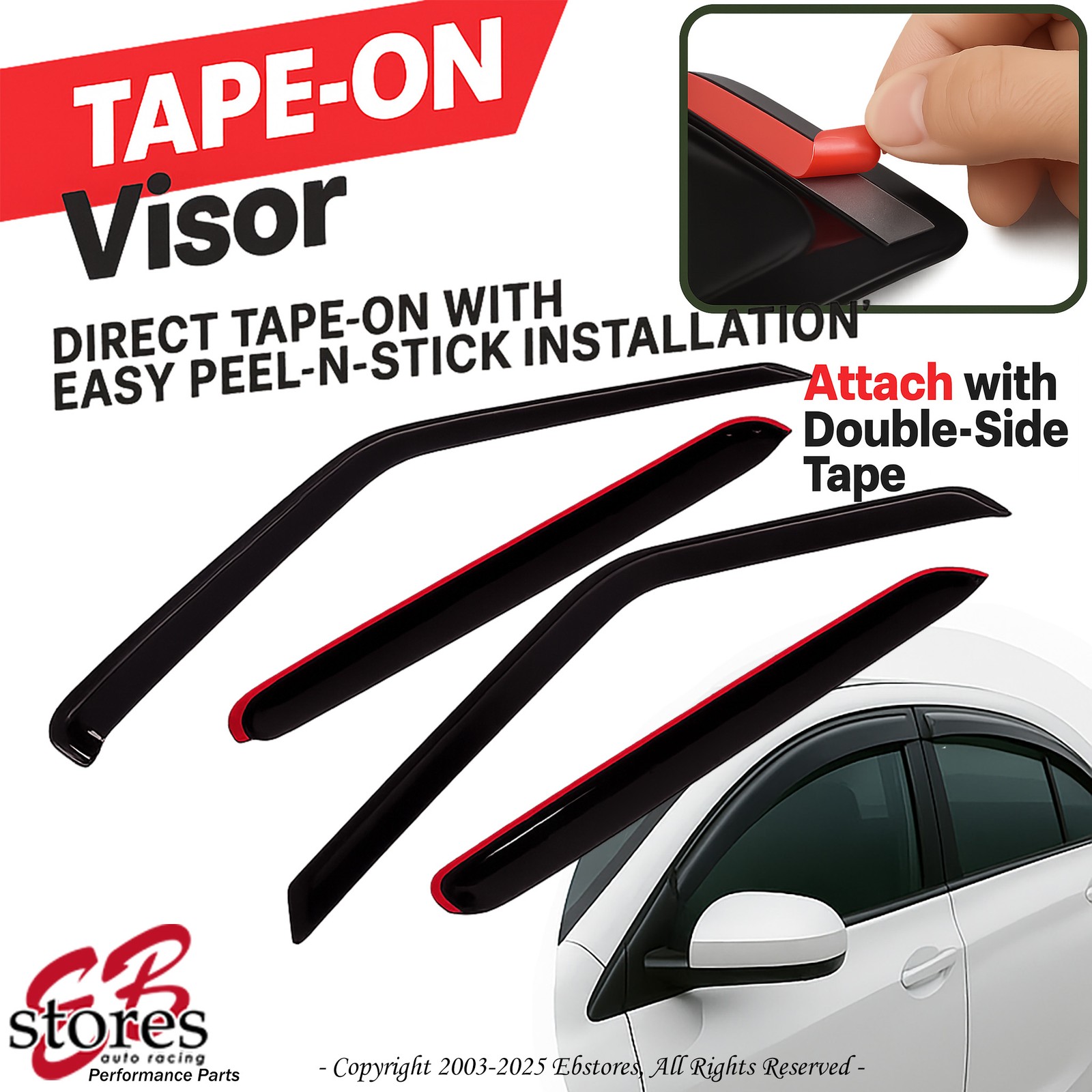 Vent Shade Window Visors Deflector Chevy Chevrolet Cruze 11-16 LS LT LTZ 4pcs