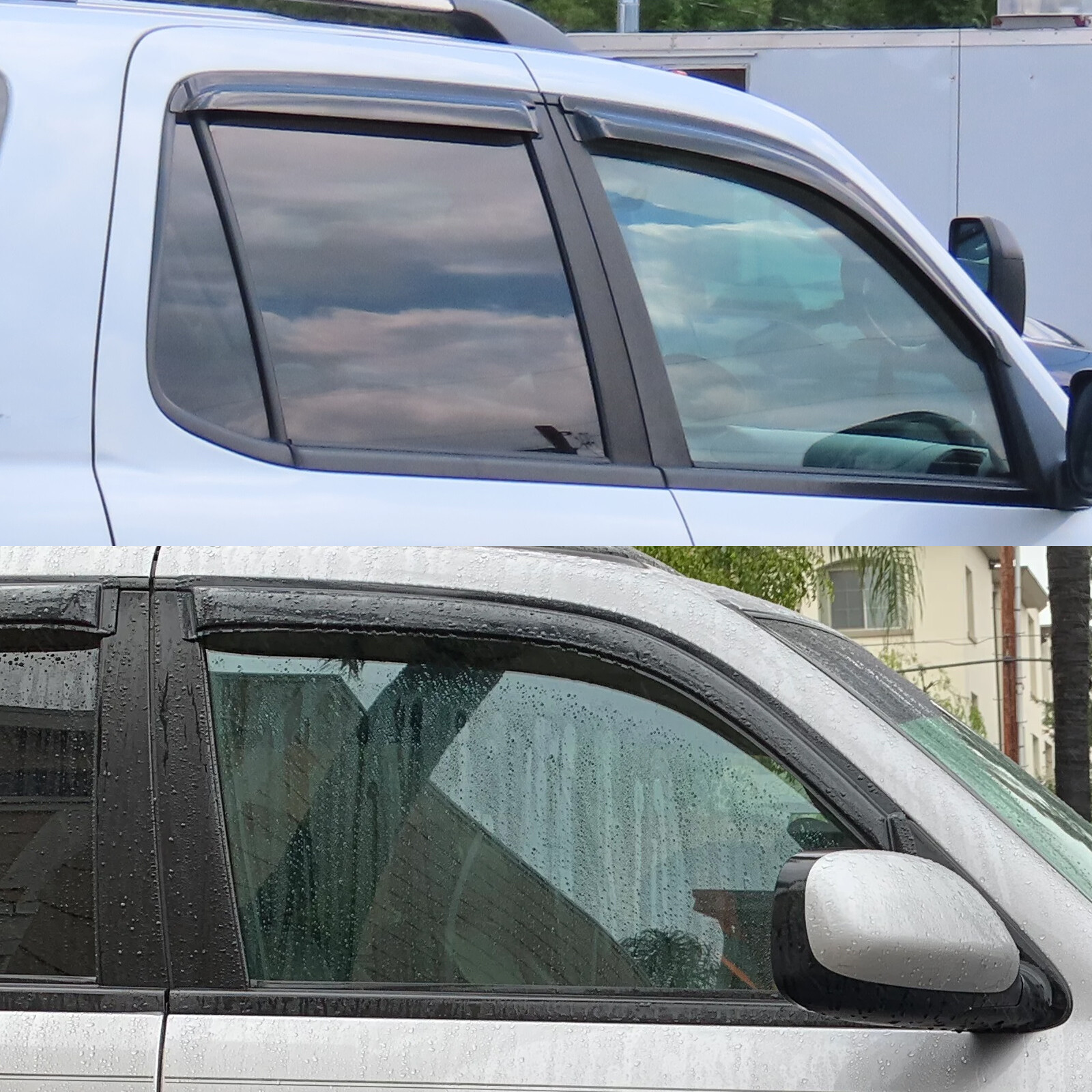 Fit 2001-2007 Toyota Sequoia Window Visors Sun Vent Shade Rain Wind Guards Smoke