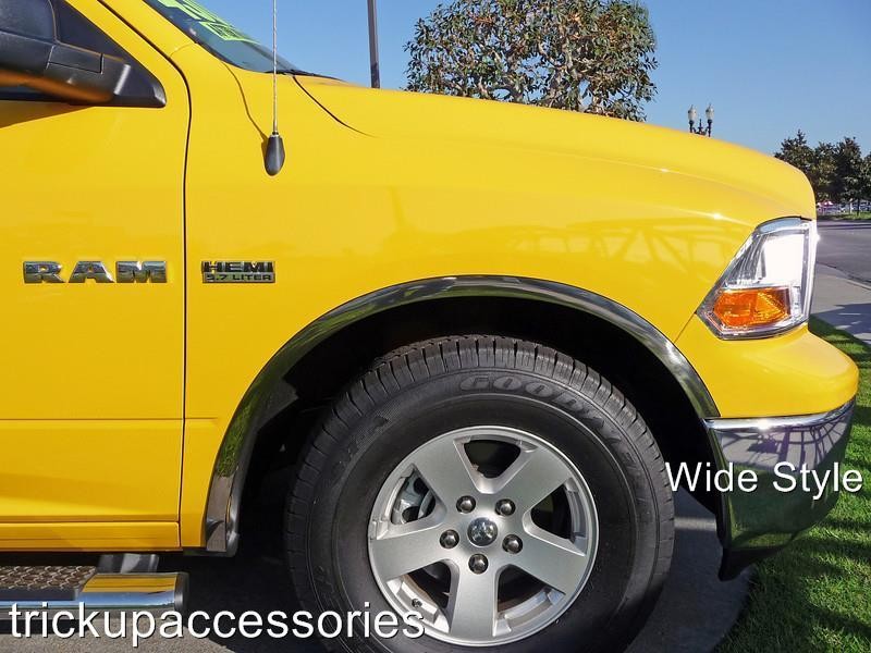 FENDER TRIM FOR DODGE RAM 1500 09-18 Mirror Polished Stainless Steel SET/4
