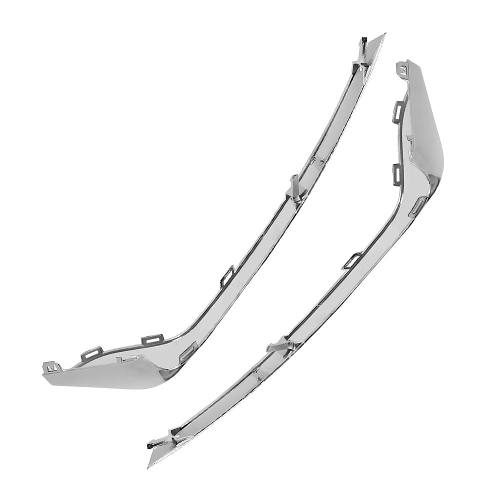 LH RH Front Bumper Fog Light Lamp Strip Trim For 2019 2020 Ford Fusion Chrome 2-