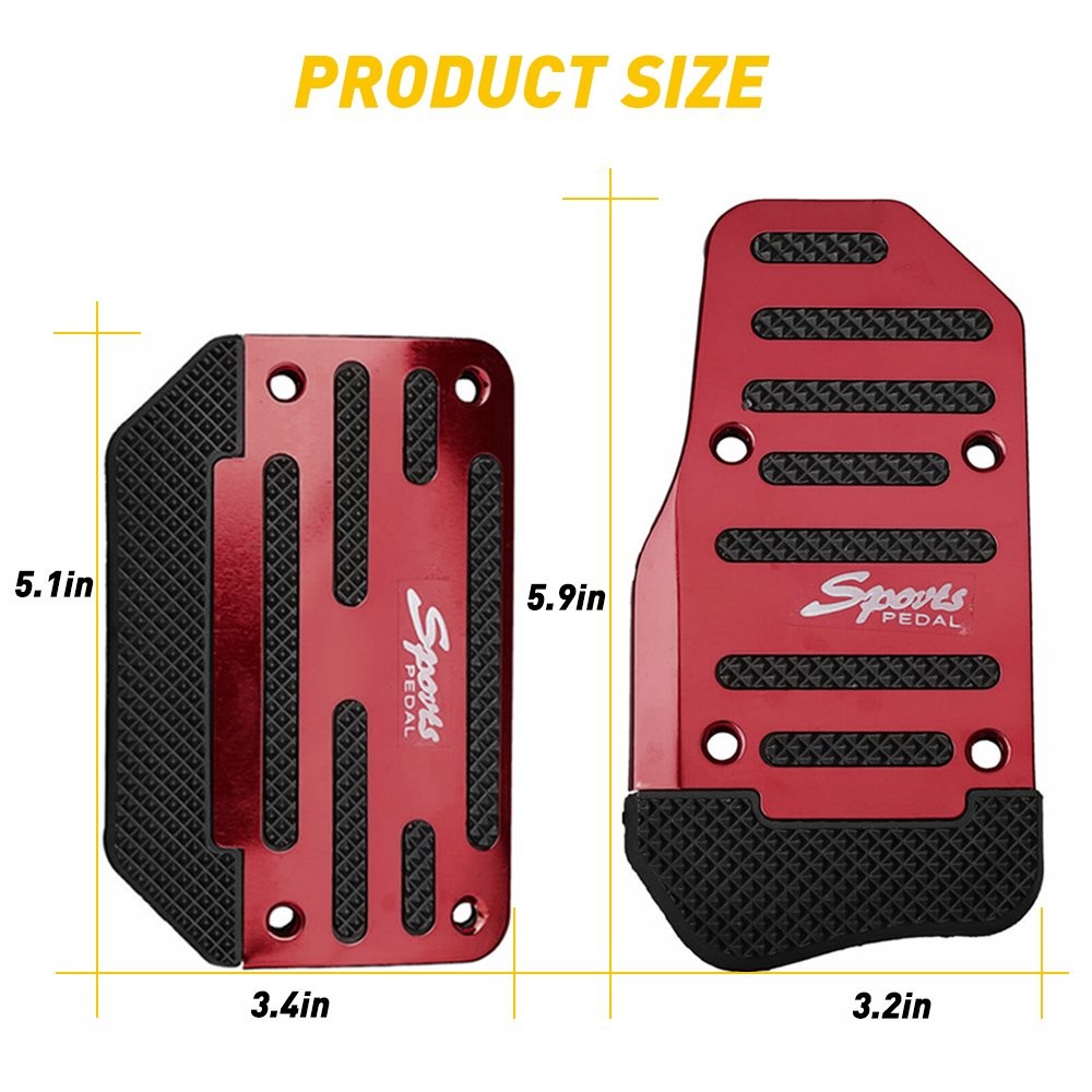 Universal 1SET Non-Slip Automatic Gas Brake Foot Pad Cover Pedal Car Accessories