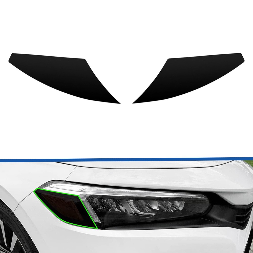 2x For 2022-2025 Honda Civic Headlight Amber Delete Decal Stickers Vinyl Film