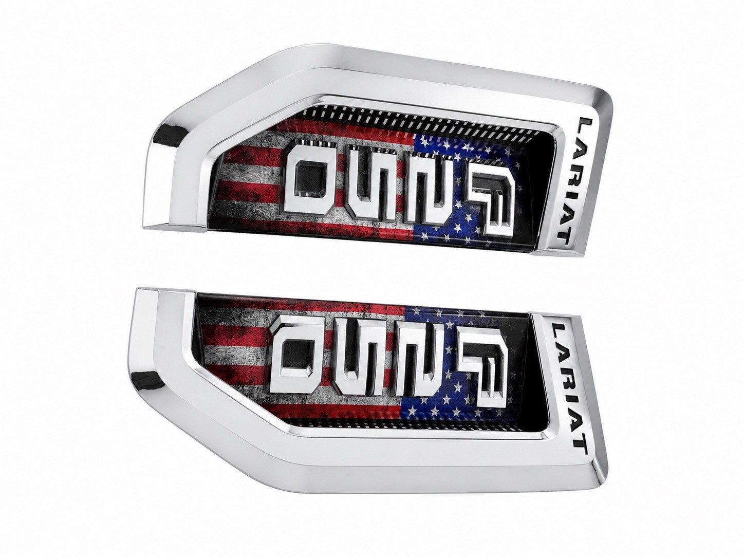 Pair Set Fits For 2017-2022 Left & Right Side Door Fender Emblems Badge Chrome