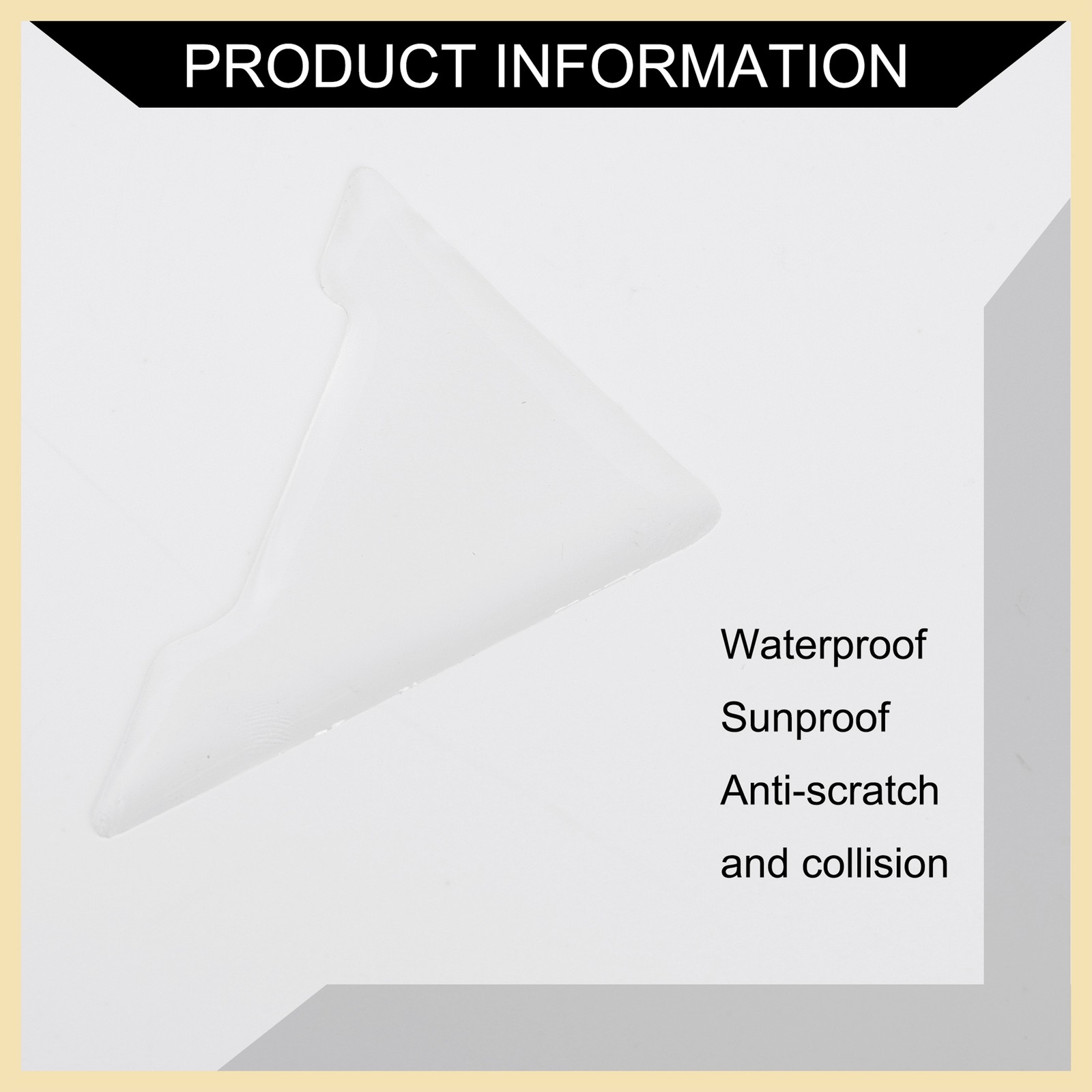 Door Guard Protector Door Edge Corner Guard for Vehicle PU 1 Set Clear