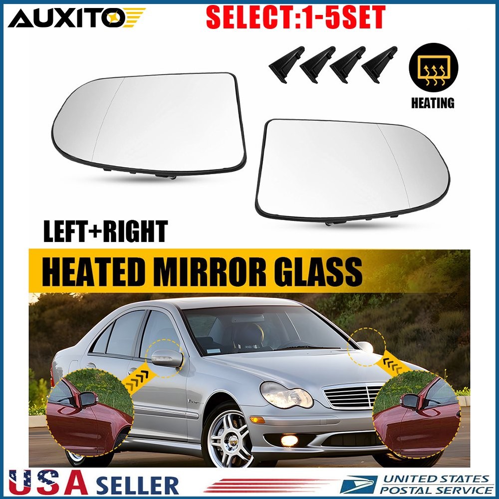 Heated Mirror Glass Fit Mercedes E320 E350 E500 E55 AMG W211 2003-2006 2-10X