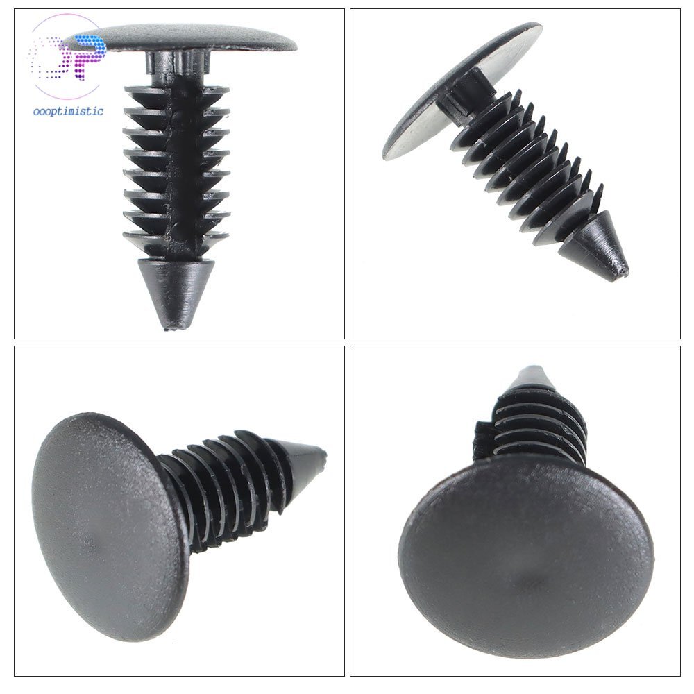 LABLT 100Pcs Plastic Rivets Fasteners 8mm Dia Hole For Car Auto Bumper Fender