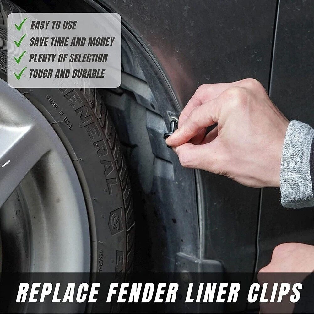100pcs Bumper Clips FENDER TRIM Car Push Pin Rivet Fastener Retainer 6-Sizes
