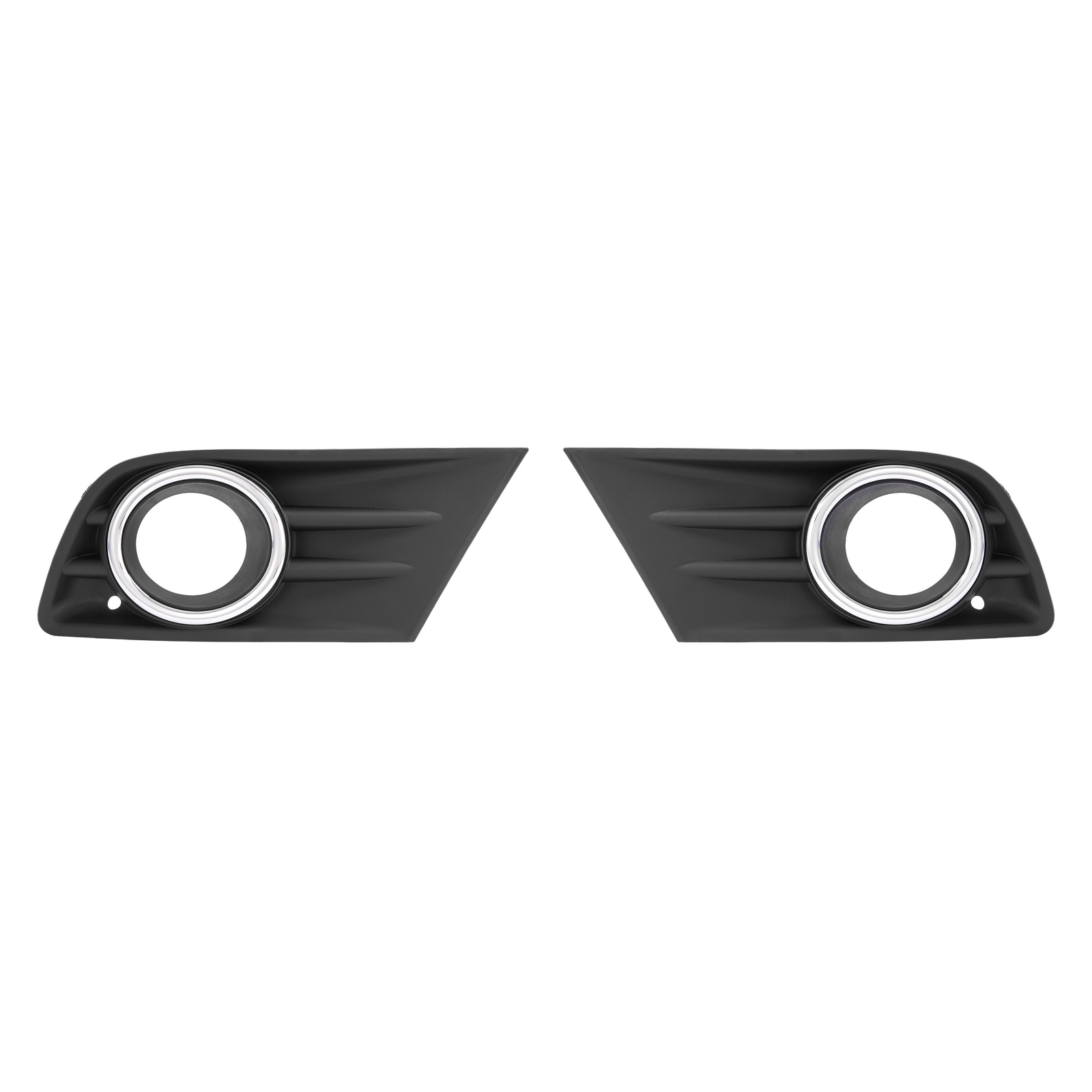 Left Right Fog Light Cover Bezel w/Chrome Ring Trim For Honda Pilot 2012-2015