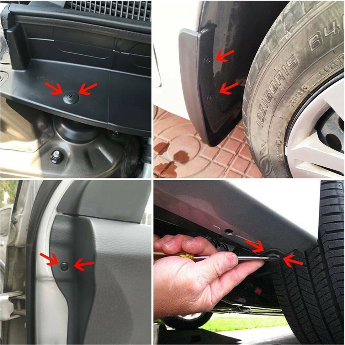 6 Size 190PCS Bumper Clips Retainer Auto Car Plastic Rivets Fastener Fender Push