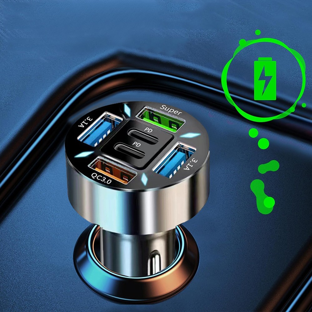 4 USB Port Fast Car Charger Adapter for iPhone Samsung Android Phone Accessories