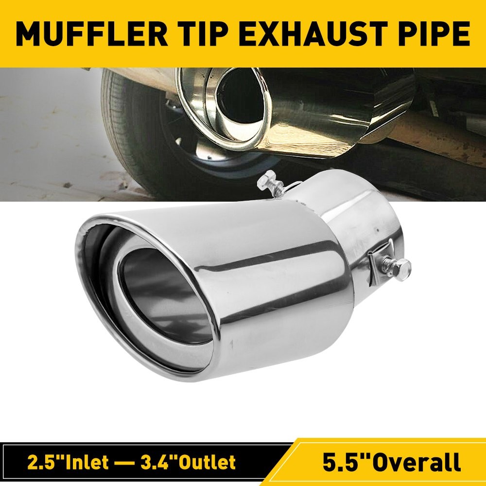 Car Exhaust Muffler Tail Stainless Pipe Tip Steel Replacement Accessories CN