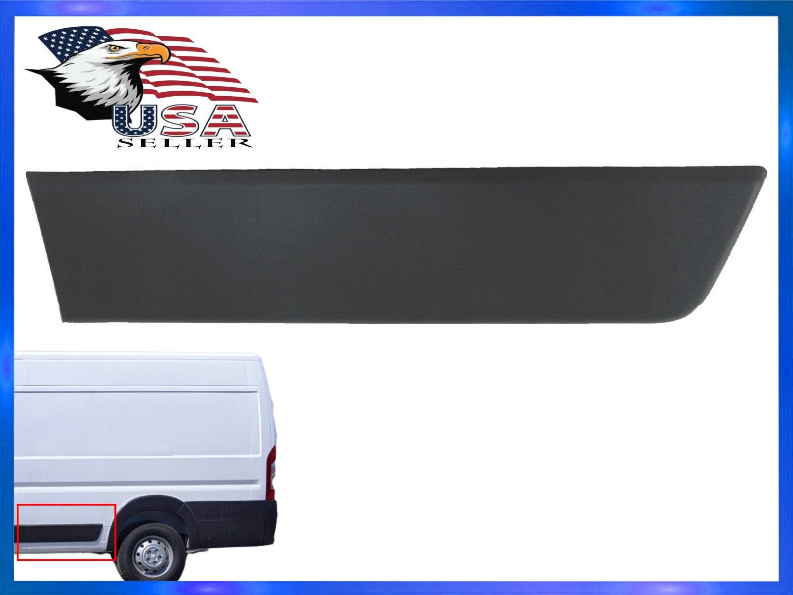 For 2019-2022 Ram Promaster Extended Rear Side Body Molding Trim Left Driver