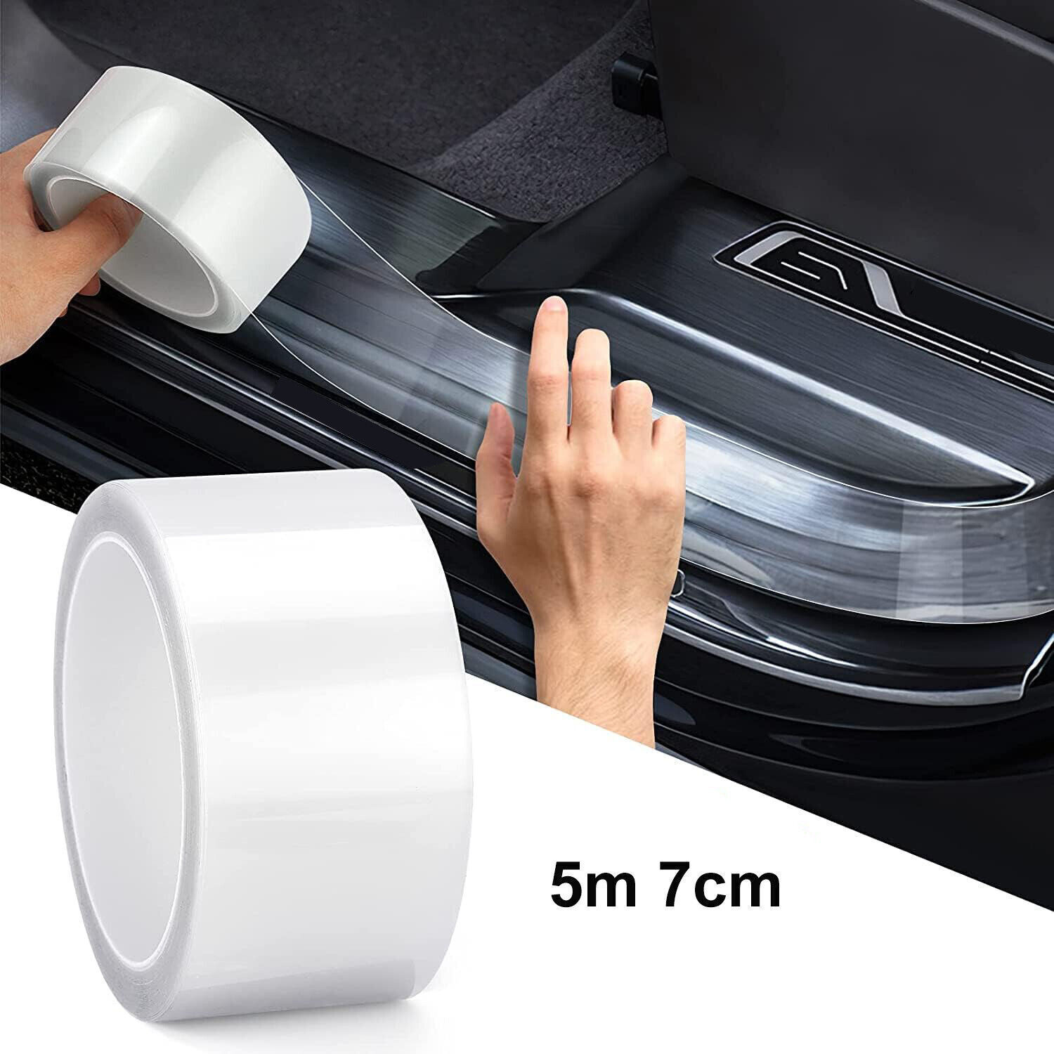 Accessories Transparent Car Door Sills Scuff Covers Plates Stickers For Cadillac