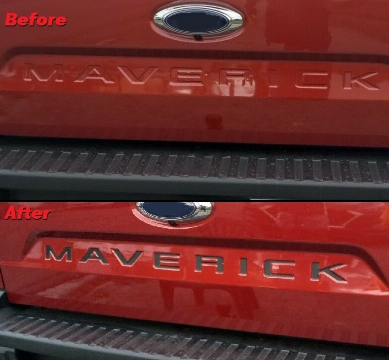 For 2022-2026 Ford Maverick Tailgate Letter Overlay Decals Insert Inlay