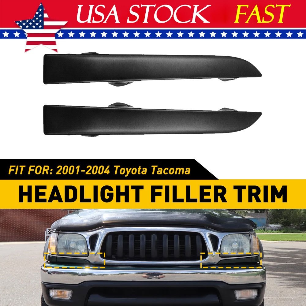 L&R For Toyota Tacoma 2001-2004 Front Bumper Grille Headlight Filler Trim Panels