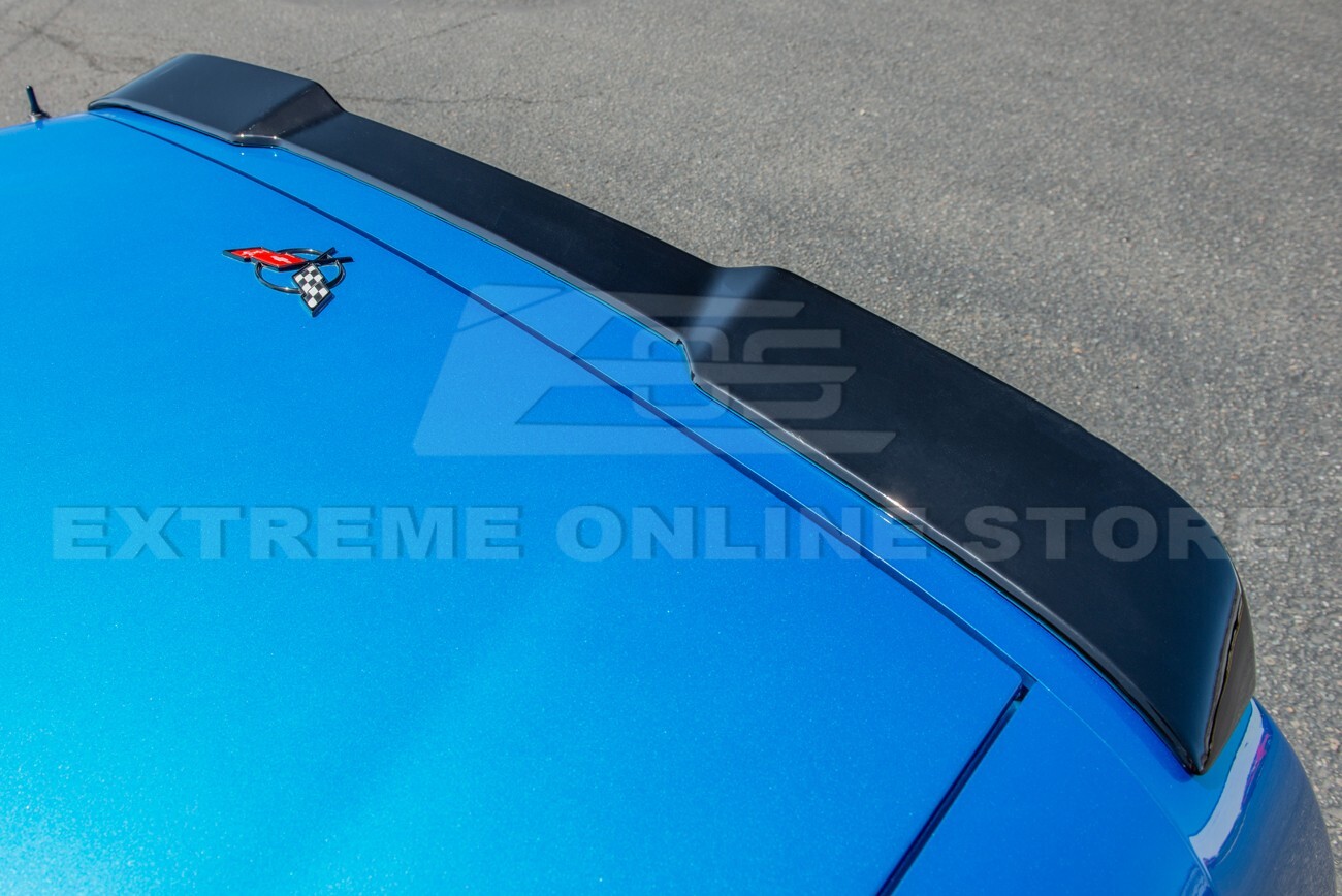 For 97-04 Corvette C5 ZR1 GLOSSY BLACK Front Vented Lip Side Skirts Rear Spoiler