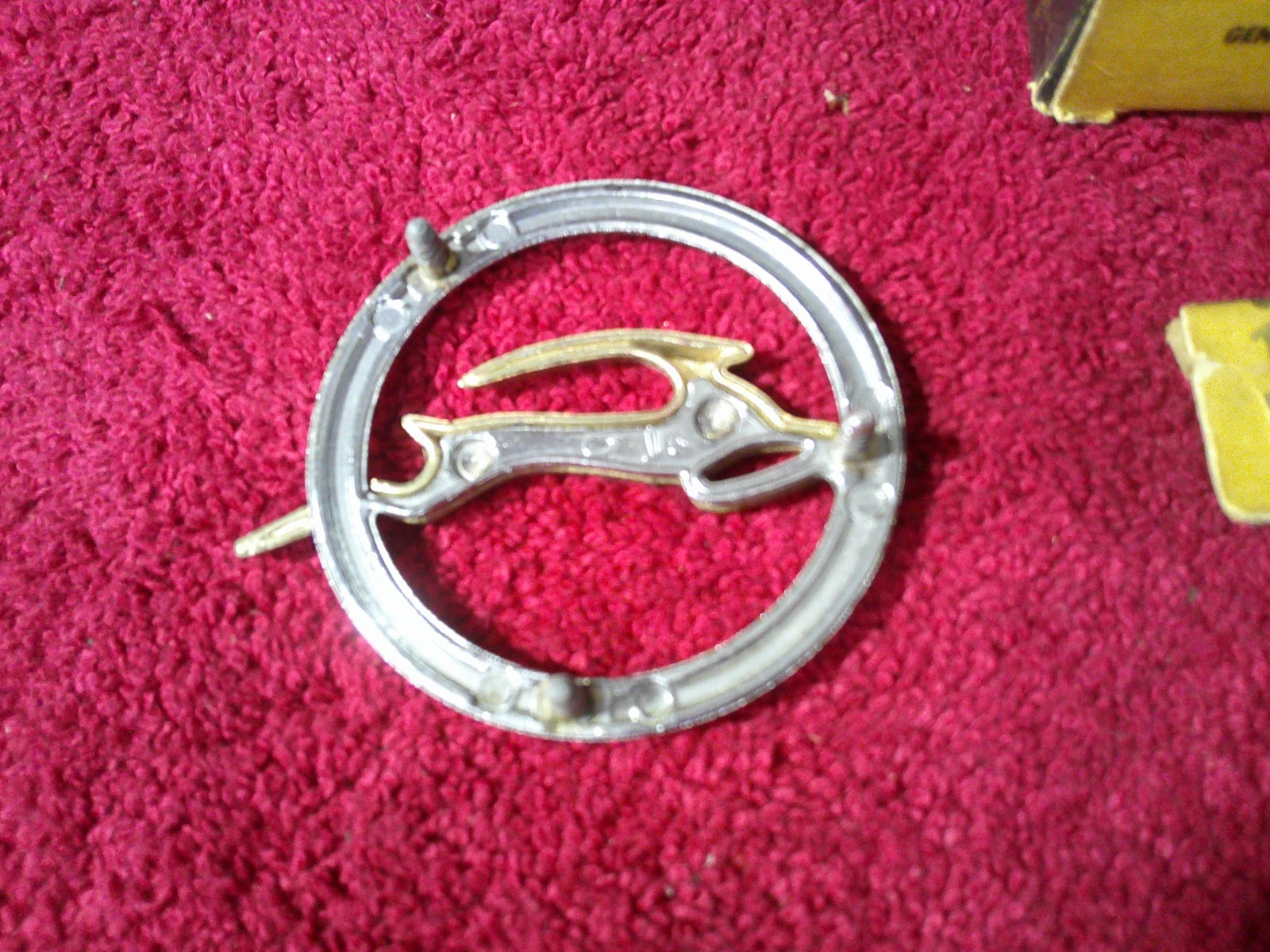 1962 Chevrolet Impala NOS? Quarter Emblem EARLY PRODUCTION GOLD ANNODIZED IMPALA