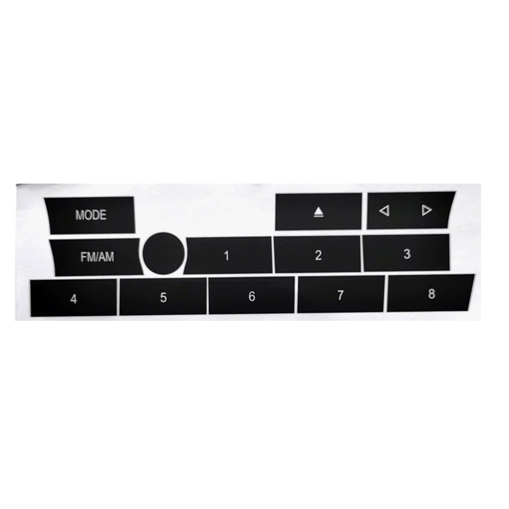 Custom Fit A/C and Radio Button Stickers for BMW 5 Series Vinyl Decal Design