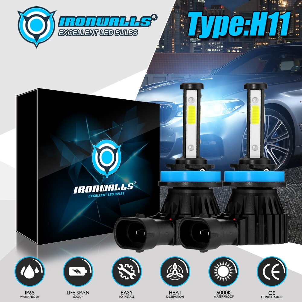 H11 360° LED Headlight Kit Low Beam Bulbs Super Bright 6500K Bulbs Free Return