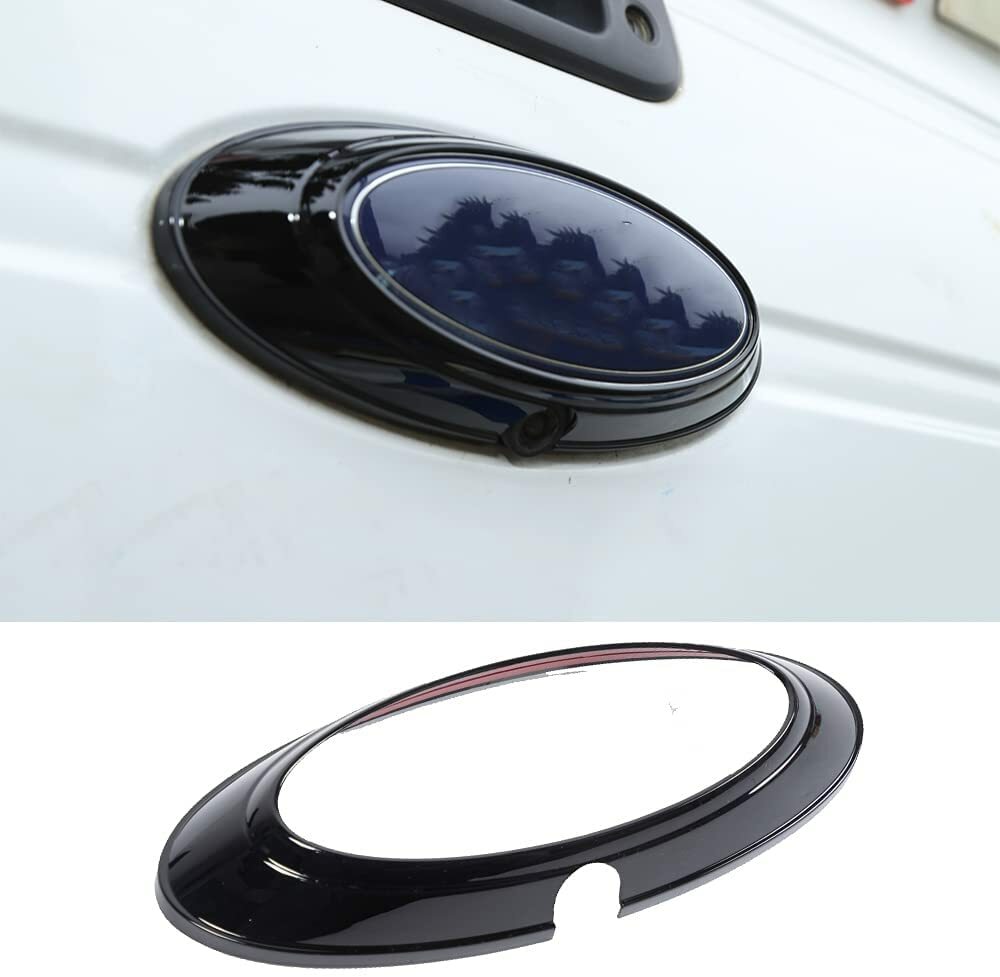 Exterior Rear Logo Emblem Badge Ring Cover Trim For Ford F-150 2009-2014 Black