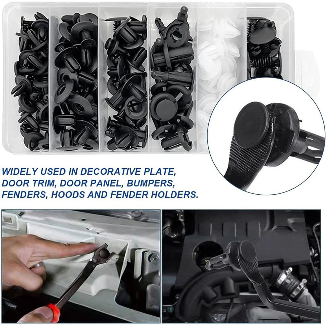 Bumper Fender Liner Push Type Retainer Clips Fastener 100x Fits INFINITI Set