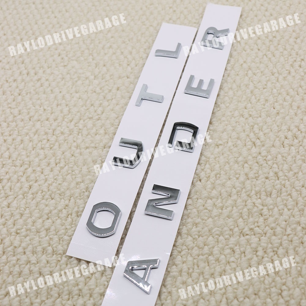 For Mitsubishi Outlander Front Center Hood Letter Badge 3D Raised Emblem Sticker