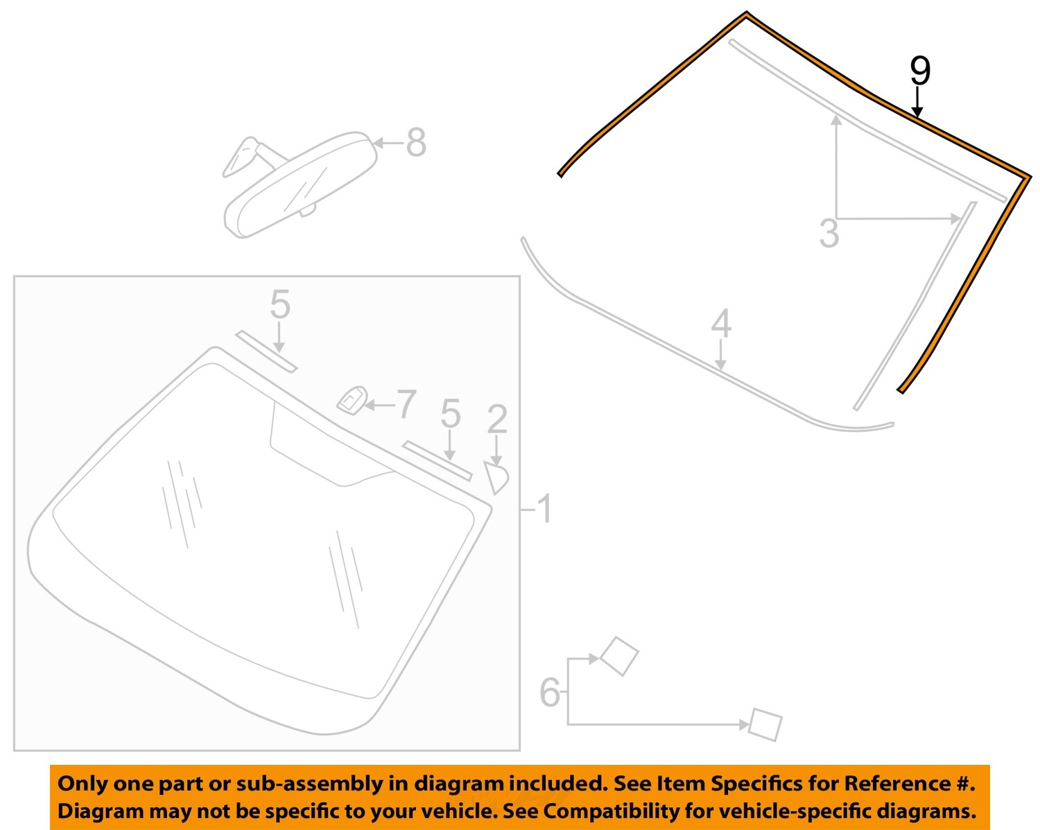 SUBARU OEM 18-19 Crosstrek Windshield Reveal Moldings-Reveal Molding 65058FL000