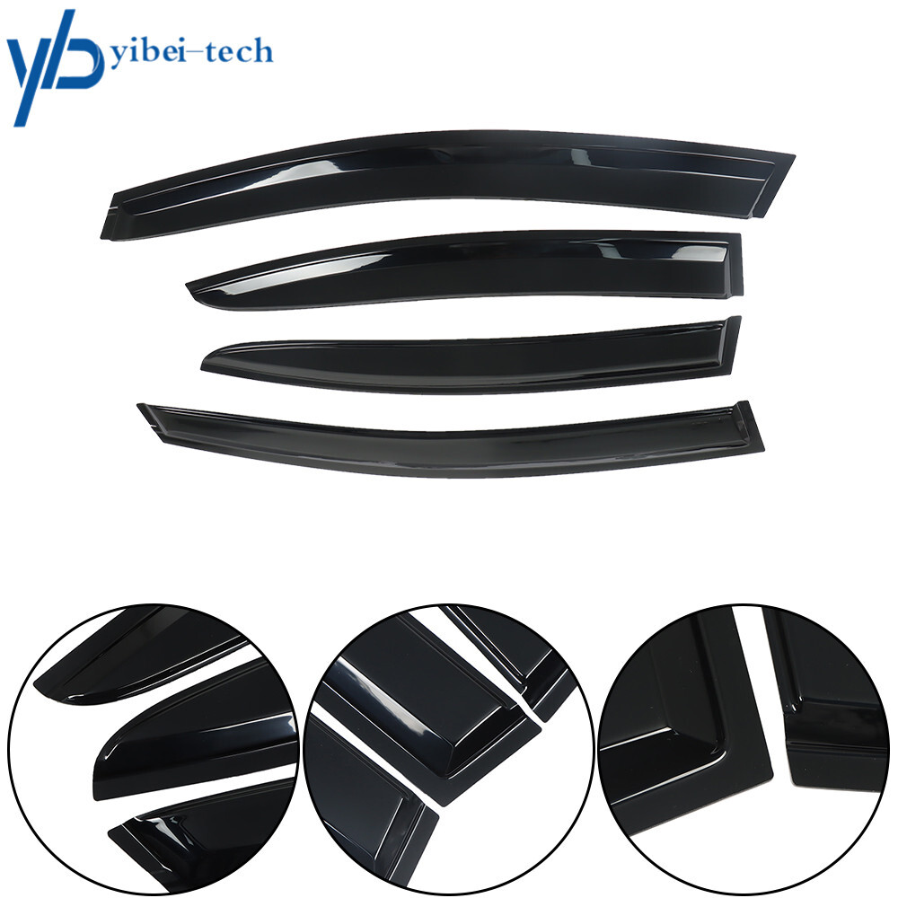 4Pcs Window Visors Rain Guards JDM Style For 2015 2016 2017 2018 Subaru WRX STI