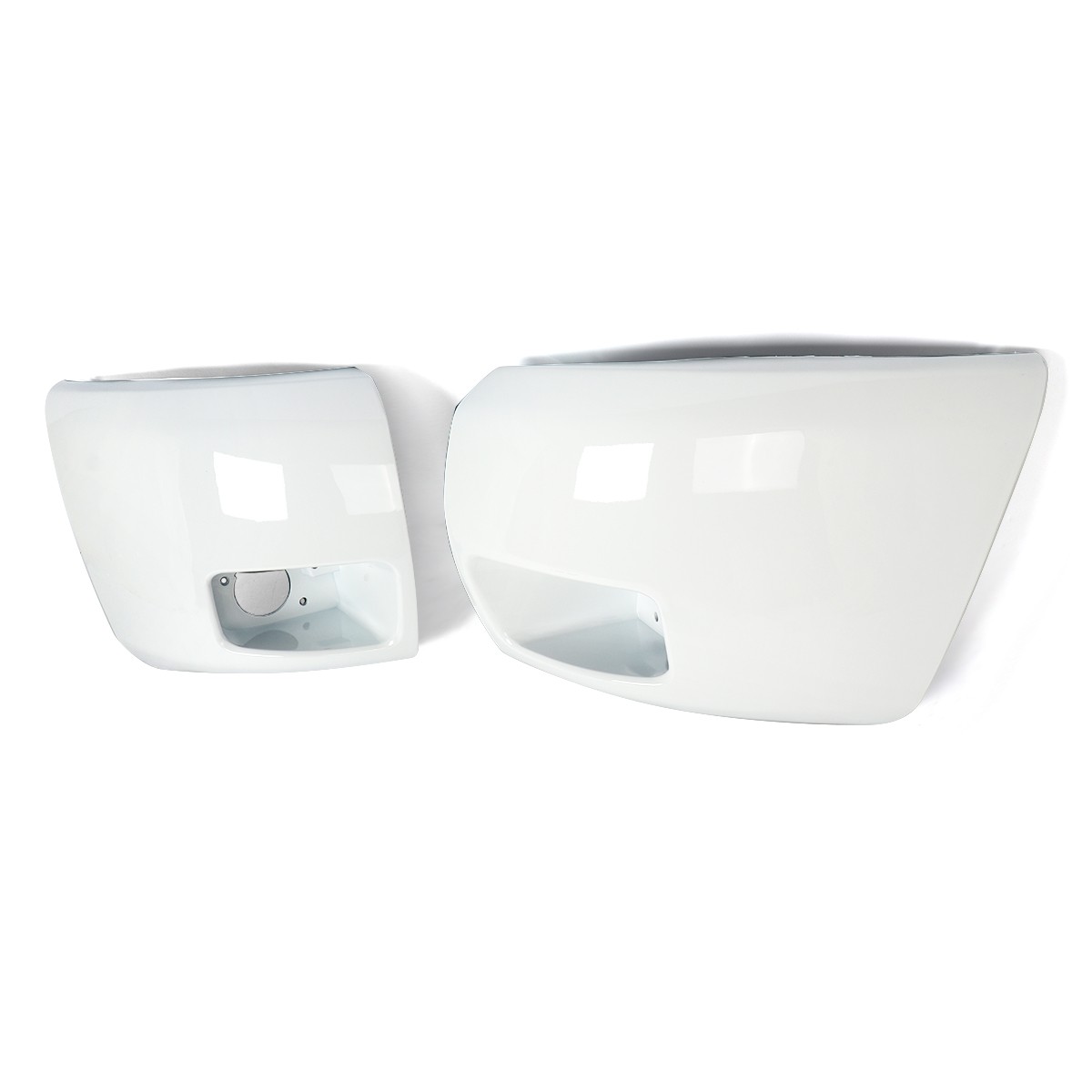 Summit White Front Bumper End Caps w/ Fog Light Hole For Silverado 1500 2007-13
