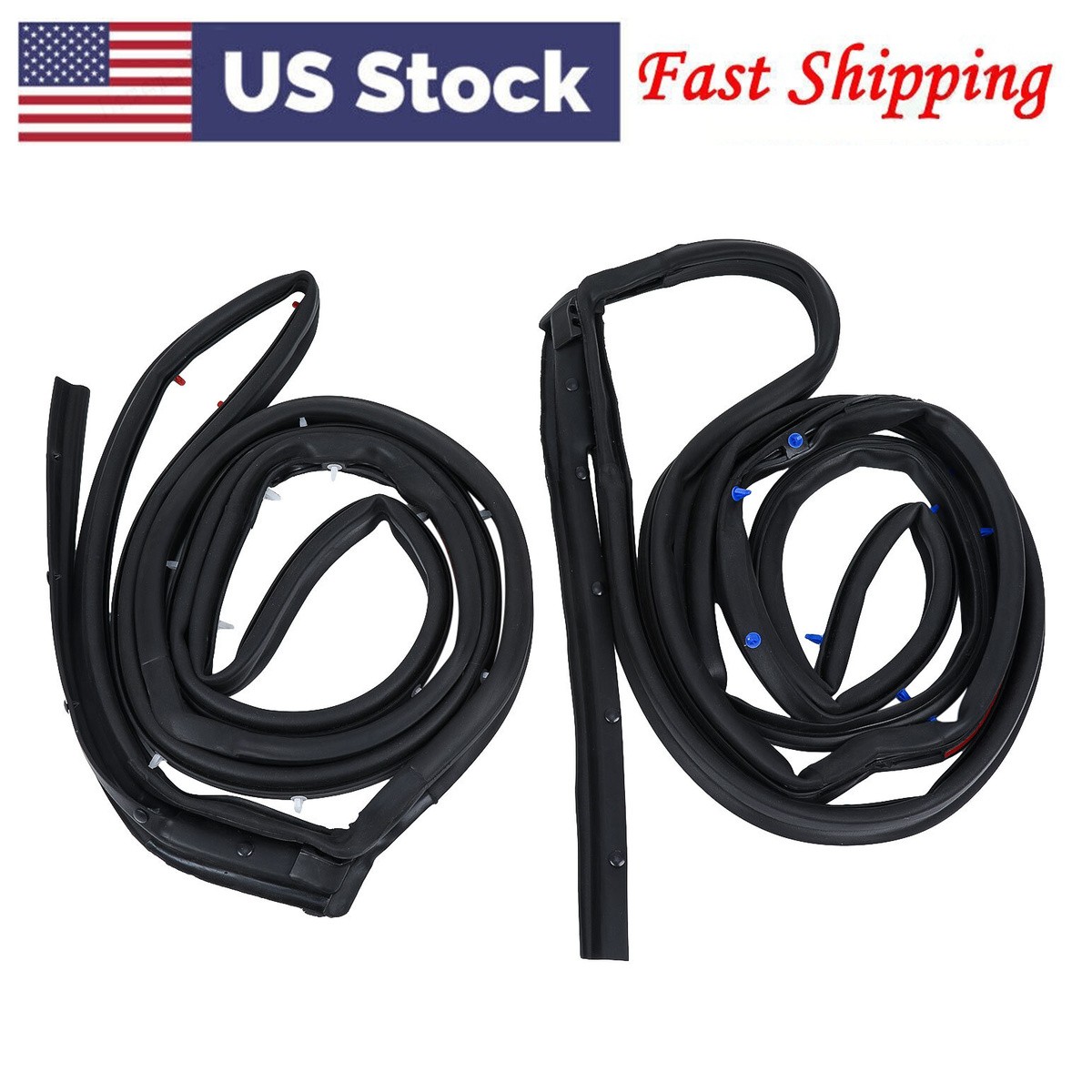 Weather Strip For Nissan SENTRA 13-19 Pair Replacement Left +Right Rear RH&LH